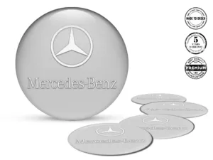 Mercedes Ruota Decalcomanias Stile Badge Silicone Esclusivo